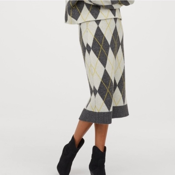H&M x Pringle of Scotland Jacquard-Knit Skirt eh. - Picture 1 of 16